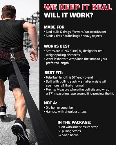 THEFITGUY Sled Pulling Belt, Rotates 360° for Strength & Agility Training