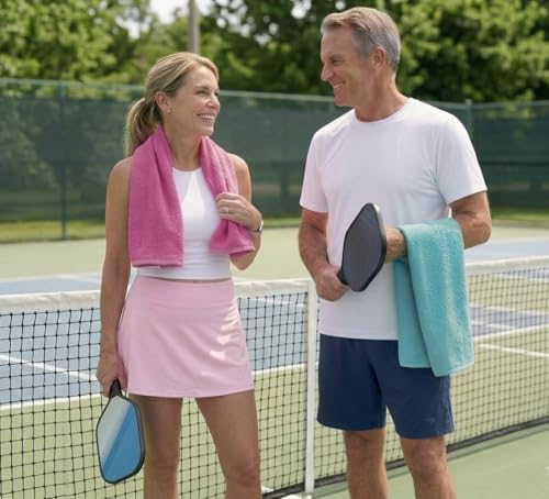 NUKURA 12’’ x 40’’, 450 GSM Sweat Towel, Extra Absorbency 100% Cotton Towel, Running, Pickleball, Gym, Neck Towel, Tennis, Camping, Turquoise - color: Turquoise