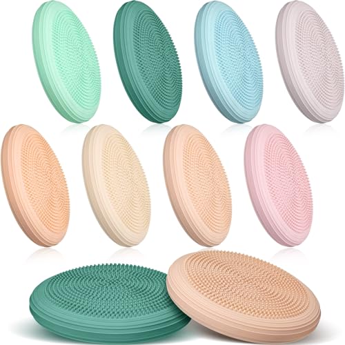 Libima 8 Pcs Wiggle Seat Inflated Wobble Cushion for Kids - color: Morandi Color