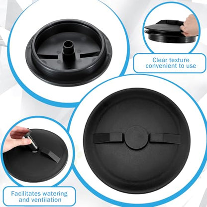 8" Threaded Vented Lid and Ring Replacement for Sprayers and Agricultural Tanks Chemical-Resistant Secure Leak-Free Fit Tank Accessories