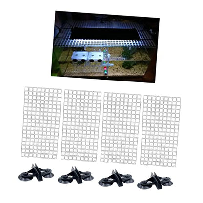 Generic Aquarium Isolation Panel Spliced Lattice Plate Grid Board for Fish Tank Dividers Random Color