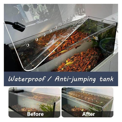 Custom Secure Aquarium Lid, Anti Jump Fish Tank Cover, Cuttable Pet Proof Aquarium Lid, Prevents Dust and Debris from Falling Into The Tank(26x12in/66.04x30.48cm) - size: 26x12in/66.04x30.48cm