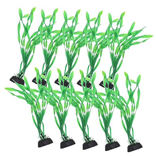 10pcs Decorative Aquarium Plants Natural-Looking Fake Grass for Fish Tank Decoration Desktop Aquarium Accessory for Enhancing Aquatic Environments
