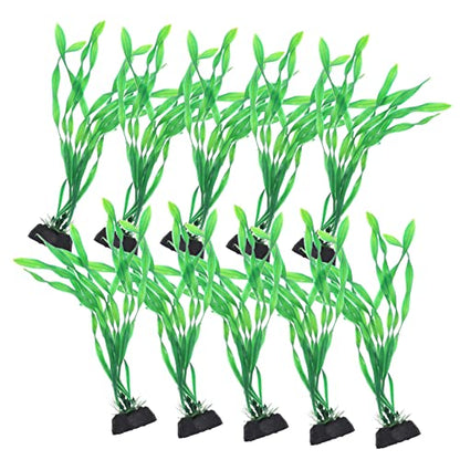 10pcs Decorative Aquarium Plants Natural-Looking Fake Grass for Fish Tank Decoration Desktop Aquarium Accessory for Enhancing Aquatic Environments