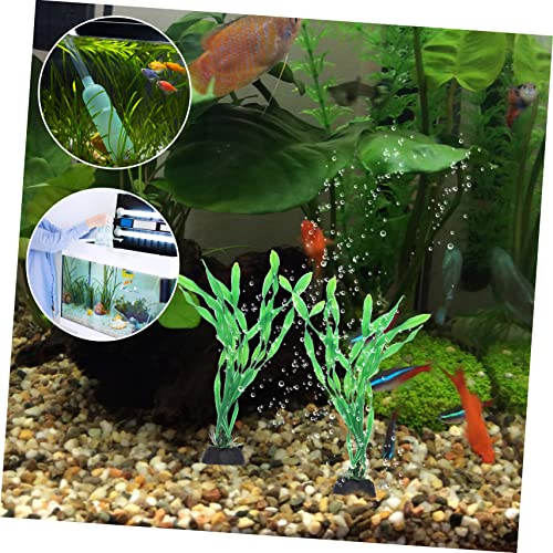 VICASKY 10Pcs Compact Fake Plant Aquarium Decoration Lifelike Desktop Aquarium Grass Stylish Fish Tank Accessories for Aquatic Landscape Safe for Fish and Water Quality
