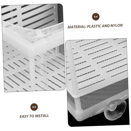 balacoo Aquarium Accessories 2Pcs Fish Breeding Box Fish Box Aquarium Hatchery Incubator Divider Box with Suction Cups for Shrimp Clownfish Guppy White