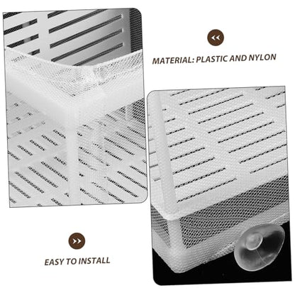 balacoo Aquarium Accessories 2Pcs Fish Breeding Box Fish Box Aquarium Hatchery Incubator Divider Box with Suction Cups for Shrimp Clownfish Guppy White