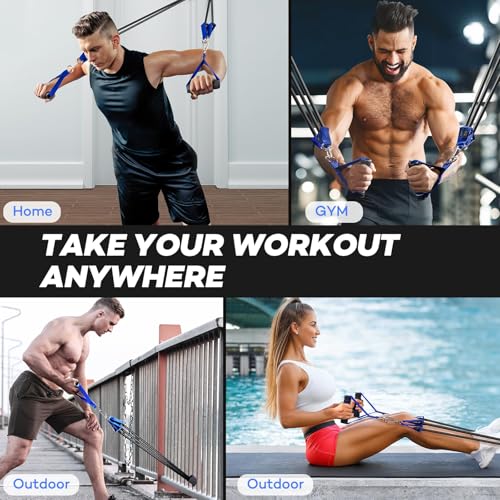 NITEEN 310lbs/390lbs Heavy Resistance Bands with Handles for Working Out - size: 310lbs