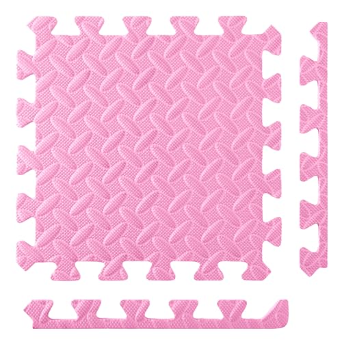 Shihanee 16 Foam Floor Interlocking Tiles, 11.8 x 11.8 Inch, Light Pink - color: Light Pink