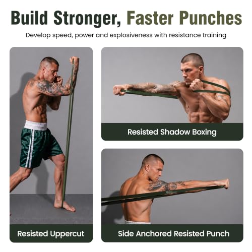 Gym Salvation 41-inch Loop Resistance Bands Set, 5 Pull Up Assist Bands for Strength Training & Working Out, Long Exercise Bands for Powerlifting, Mobility & Home Gym with Carry Bag
