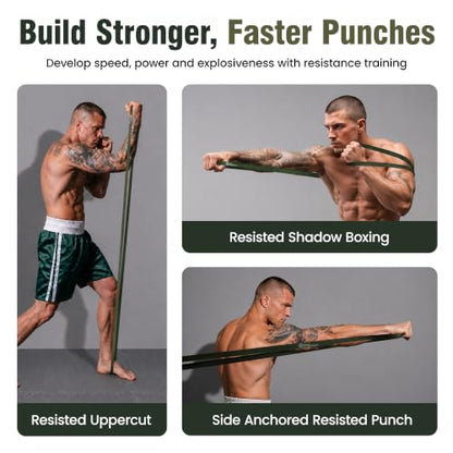 Gym Salvation 41-inch Loop Resistance Bands Set, 5 Pull Up Assist Bands for Strength Training & Working Out, Long Exercise Bands for Powerlifting, Mobility & Home Gym with Carry Bag