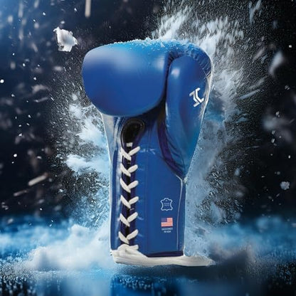 HIT N MOVE All Day Pro Balance Sparring and Bag Boxing Gloves LACE UP, Boxing Gloves Men & Women, Boxing Equipment, Sparring & Bag Gloves for Boxing, Kickboxing, Muay Thai, MMA - color: Blue, size: 14 OZ