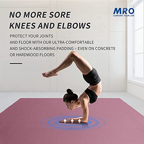 MRO Extra Large Yoga Mat, 12'x6'/9'x6'/7'x5'/6'x4' (9MM) - color: purple, size: 6*12 FT