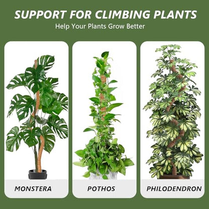 MAFONE Moss Pole, 47 Inch Bendable Moss Pole Plant Support for Monstera for Climbing Plants Indoor, Handmade Coco Coir Plant Pole Sticks Support Stakes