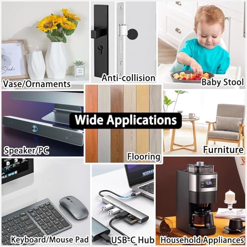 Non Slip Self Adhesive Silicone Cuttable Furniture Pads - 5x40 inch Versatile Non-Slip Silicone Pads for Variety of Objects, Appliances and Furniture - color: 5x40 Black