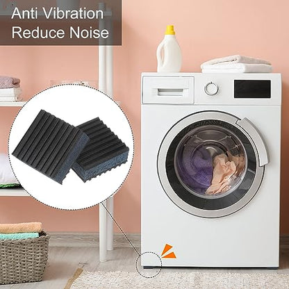 HARFINGTON 4pcs Rubber Anti Vibration Pads 2" x 2" x 7/8" Isolation Vibration Absorbing Pad Damping Mat Anti-Skid Noise with EVA Center for Air Compressor Conditioner Treadmill Washer - size: 2" x 2" x 7/8"