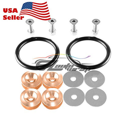 Champagne Gold Bumper Quick Release Fasteners for Car Bumpers Trunk Fender Hatch Lids Kit - color: CHAMPAGNE GOLD