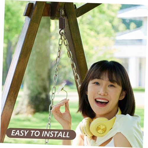 DOITOOL Hammock Chair Swing Spring Set Heavy Duty Coil Springs Hooks Complete Kit for Porch Swing Hardware Installation