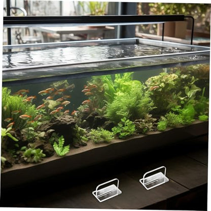 Happyyami 4pcs Acrylic Fish Tank Lid Handles Aquarium Cover Parts Double-Sided Adhesive Easy to Install for Aquariums and Fish Tanks