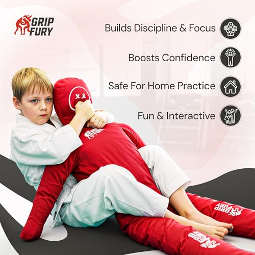 Unfilled 4ft Wrestling Dummy for Kids – Jiu Jitsu Grappling Dummy for Kids MMA Training & Punching Dummy