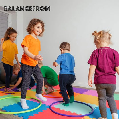 BalanceFrom Play Tile Mat 0.4 Inch Thick, EVA Interlocking Foam Floor