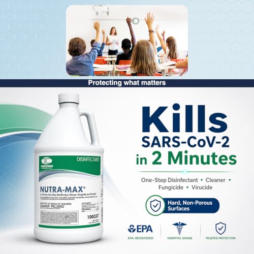 Nutra-Max Hospital Grade Disinfectant Cleaner Concentrate, Makes 32 Gallons