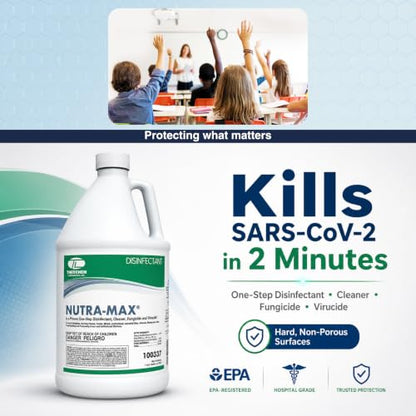 Nutra-Max Hospital Grade Disinfectant Cleaner Concentrate, Makes 32 Gallons