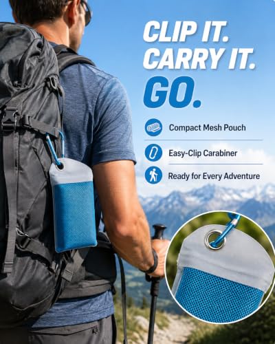 Pack of 20 Cooling Towel 40x12'' Ice Towel for Neck and Face Microfiber Chilly with Bag Breathable Yoga Gym Stay Cool Towels Sweat Rag for Workout Running Camping Pilates Beach, Light Blue - color: Light Blue