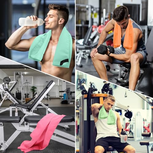 6 Pack Microfiber Gym Towel Quick Dry Lightweight Workout Gear for Men Women Sports Exercise Fitness Tennis Running Riding Hiking Camping Yoga Sweat Towels(6 Pack(Light)) - color: 6 Pack(light)