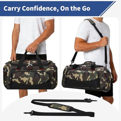 45L Gym Sport Duffle Bag for Men, Camo - color: Camo