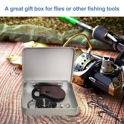 Aventik Fishing Tackle Tin Box Fish Tools Gift 3 Pack or 6 Pack Metal Storage Case for Fishing Hooks Lures Wet & Dry Flies Storage Tackle Organizer for Anglers and Outdoor Travel（6pc) - style: 6pc