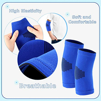 Kasyat 2 Pairs Kids Elbow Compression Sleeves Brace for Gym, Medium, Sports | Knit Breathable, Joint Support in Weight Lifting Basketball, Boys Girls Teen Athletic Arm Sleeve, Reduces Strain - size: Medium