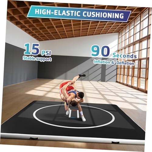 Inflatable Martial Arts Mat 10x10 FT, Portable Tumbling Mat