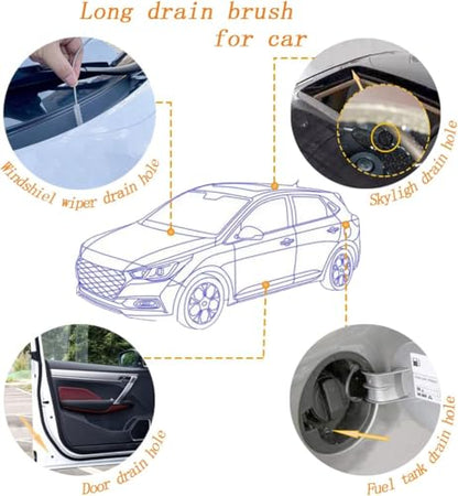 2 Pack 79" Flexible Pipe Cleaner Brush, Rustproof Bendable Drain Brush with Dual Bristles for Home, Bathroom, Car & Aquarium - color: 79inch