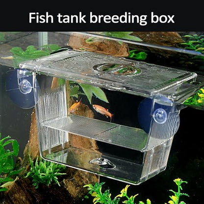 Generic Acrylic Fish Breeding Box | Aquarium Breeder Box Fish Tank Divider | Safe Nursery for Injured Hatchery Incubator Breeder