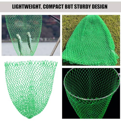 UPKOCH Replacement Thickened Nylon Fish Catching Net Head, Sturdy Mesh Basket for Fish Landing, Practical Detachable Fishing Landing Net for Outdoor Anglers