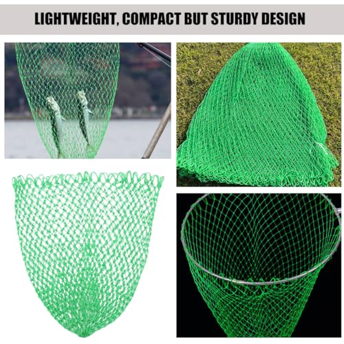 GLEAVI Fishing Landing Net Head Replacement, Thickened Nylon Mesh Basket, Portable Lightweight Fish Landing Accessory for Outdoor Anglers and Fly Fishing