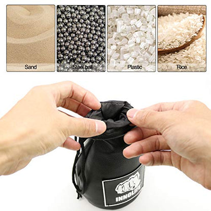 INNOLIFE Boxing Slip Bag, Boxing Dodge Hide Speed Bag Maize Ball Leather Ball for Reflex Training, Boxing, Kickboxing, MMA Pendulum Training - style: Black (Without Filler)