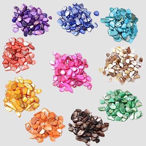 QICQDRAM Crushed Shells for Crafts About 1LB (405g/14.28oz) Small Natural Crushed Shells Bulk for Crafts DIY Beaching Wedding Decoration Vase Fillers (Light Blue)