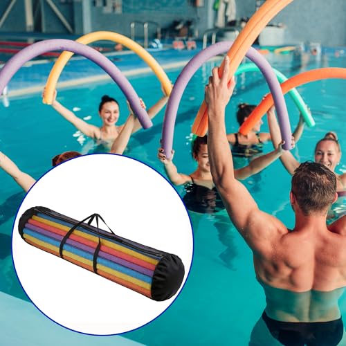 Pool Noodle Storage Bag, Oxford Portable Mesh Pool Noodles Organizer with Zipper, Swimming Float Mesh Bag for Water Toys Swim Tool and Accessories Organization