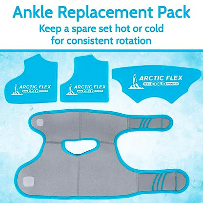 Arctic Flex Gel Replacement Packs - Ice Packs Reusable for Ankle Ice Brace - size: Ankle