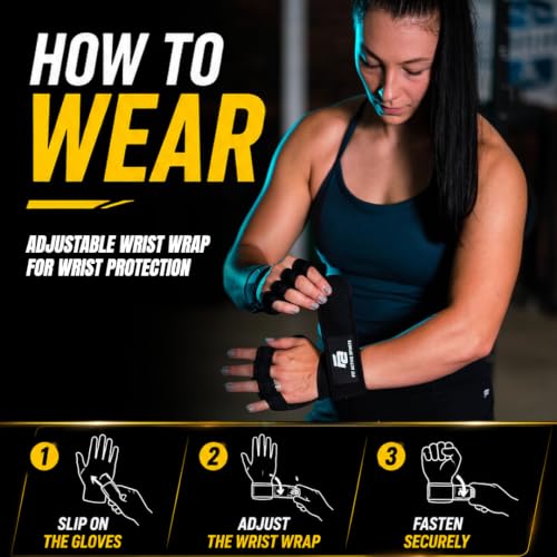 Fit Active Sports Gym Workout Gloves for Men Women Weight Lifting - size: Large