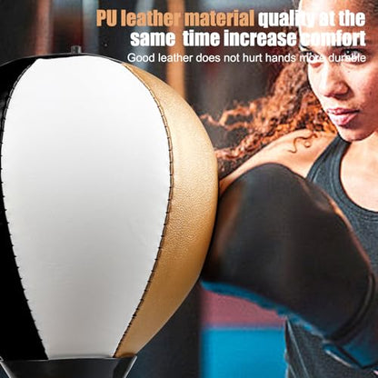 Boxing Speed Ball Universal 8mm Screw （Black White Gold）