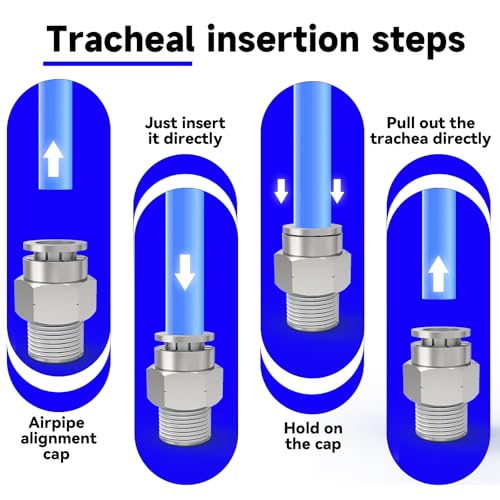 12-PACK 1/4" Tube OD x 1/8" NPT Thread Male Straight Nickel Plating Copper Push to Connect Fittings,PC-1/4-N1 Pneumatic Quick Connect Air Line Hose Fittings - size: 1/4" OD Tube x 1/8" NPT, style: Straight
