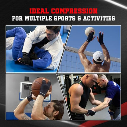 Finger Support Athletic Compression Gloves, Splint Alternative, Unisex L | Athletic Buddy Tape & Trigger Finger Sleeve & Brace, Arthritis Pain Relief & Joint Stabilizer for All Sports - size: Large, style: Original Glove