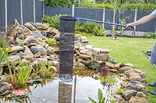 Pond H2o Heavy Duty Koi Fish Transport Sock Net 12 Inch Diameter 48 Inch Long with 15 Inch (40cm) Pole, Koi Sock Net Safely Transfer Pond Fish Not Waterproof Soft Netting, Interchangeable System