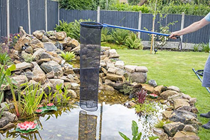 Pond H2o Heavy Duty Koi Fish Transport Sock Net 12 Inch Diameter 48 Inch Long with 15 Inch (40cm) Pole, Koi Sock Net Safely Transfer Pond Fish Not Waterproof Soft Netting, Interchangeable System