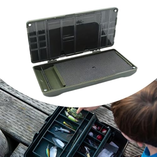Yiju Rig Box Carp Fishing Tackle Box Fishing Rig Storage Fishing Lure Hook Tackle Storage Container Baitcasting Fly Fishing Box