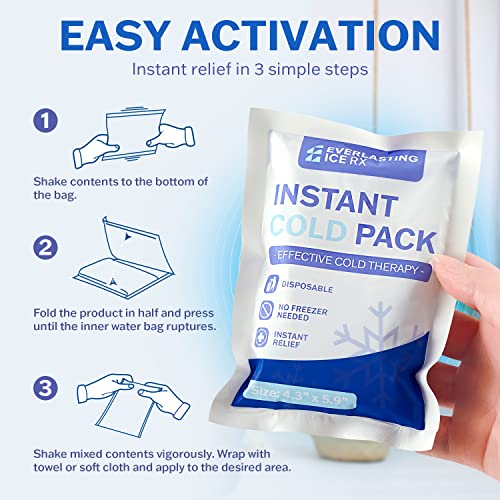 50 Pack Instant Ice Packs for Injuries, Disposable Instant Cold Pack - style: 50 Pack