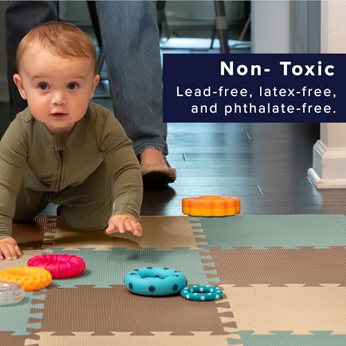 We Sell Mats Interlocking Foam Floor Tiles - 3/8" Thick Sage Mix 36-Pack - color: Sage Mix, size: 36 Square Feet (36 Tiles)